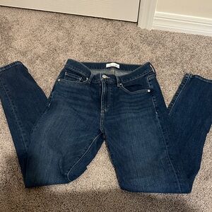 LOFT Dark Blue Straight Leg Jeans